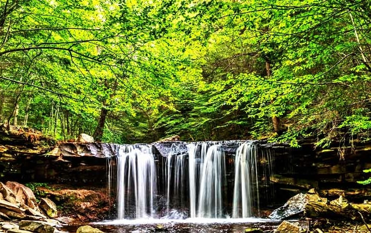 Ricketts Glen State Park Campground Waterfall