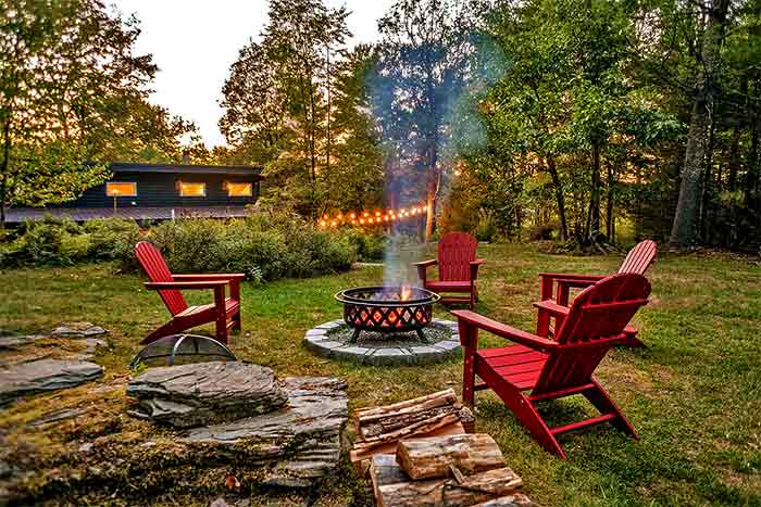 Ridge Haven fire pit and seating
