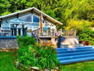 Romantic Lakeside Cabin Exterior