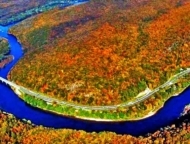 Route 507 Fall Foliage Drive aerial view