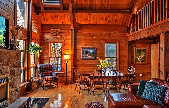 Rustic Blue Ridge Log Cabin Dining Table