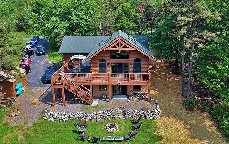 Rustic Lakefront Cabin exterior