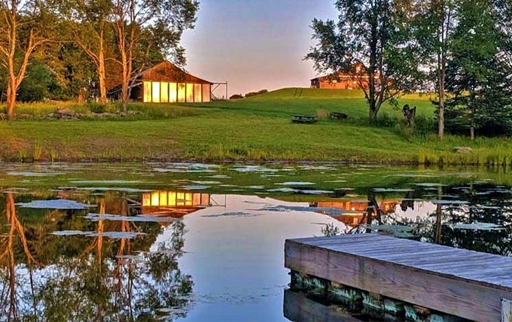 Second District Brew Farm Camping on the pond