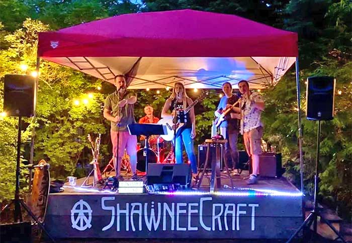 Shawnee Craft Beer Garden live music on stage