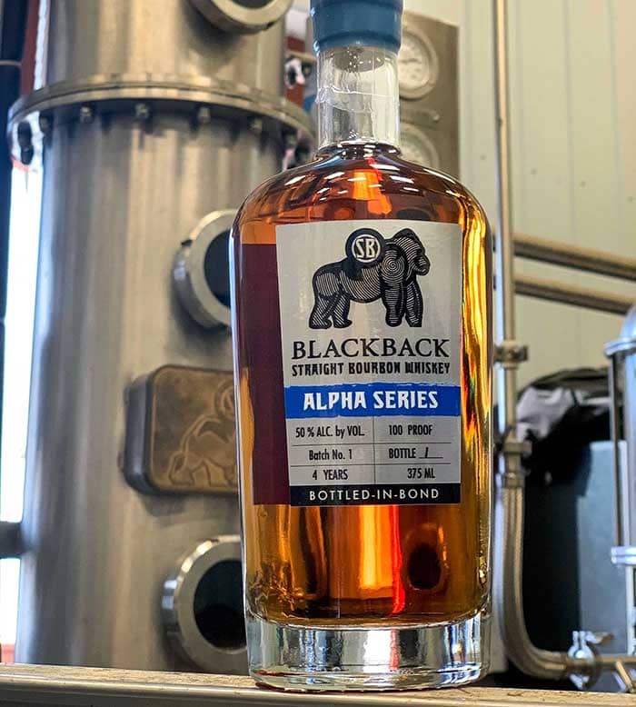 silverback distillery bottle of blackback straight bourbon