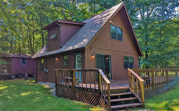 Sunrise Lake A-frame exterior