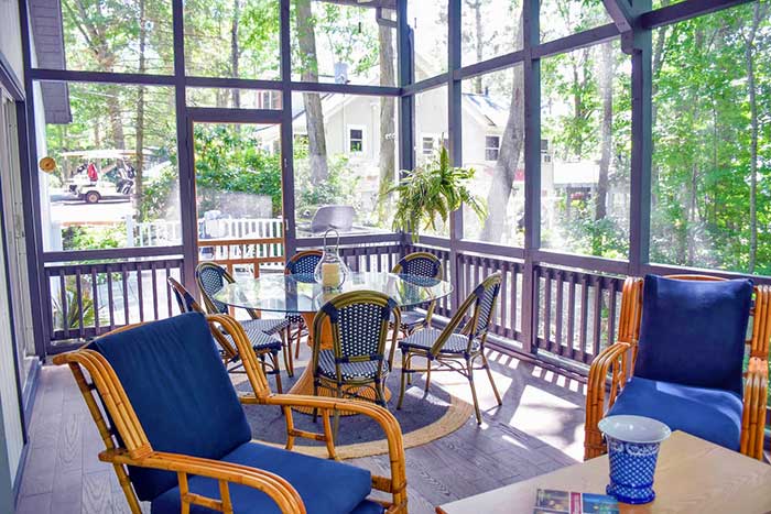 Sunset View House porch sitting area