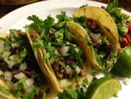 plate of beef tacos