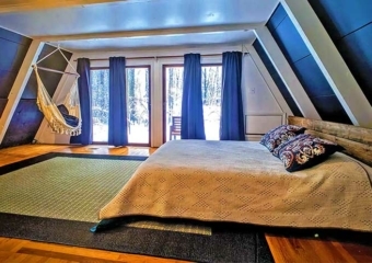 The Alpine A-Frame Bedroom