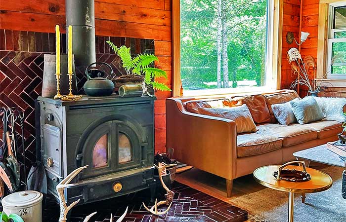 The Cabin at Livingston Manor Wood Stove