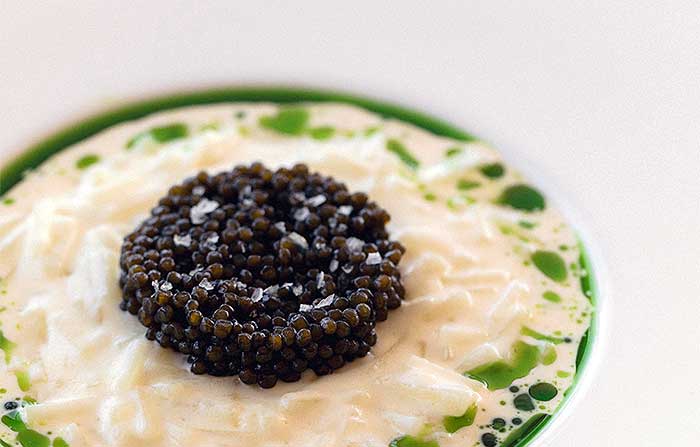 Potato Risotto with Caviar and Chive