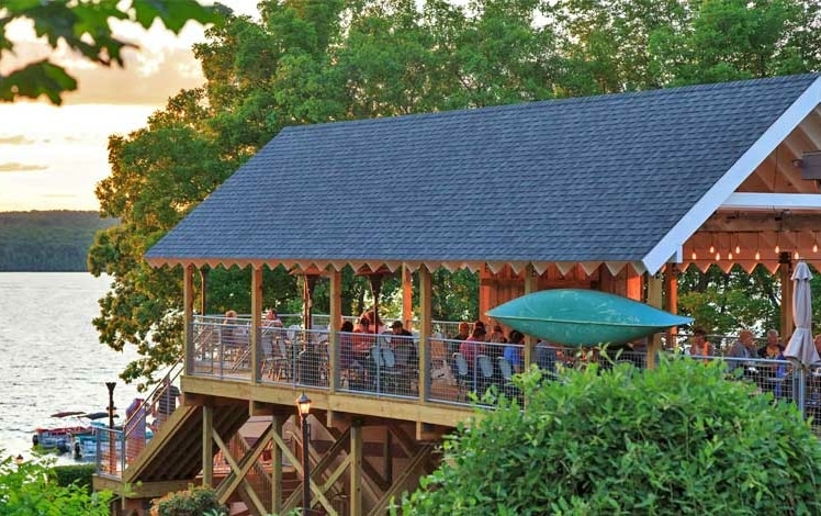 The Dock on Wallenpaupack exterior dining dock