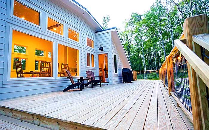 The Golden Hour Catskills deck