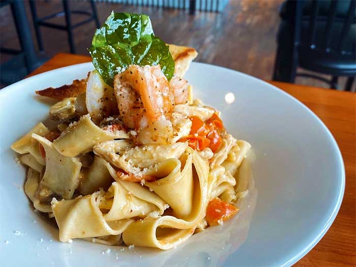 The Gorge Eatery crab and shrimp pappardelle