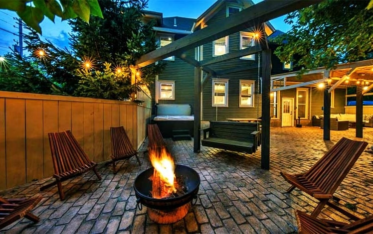 The Green Monster Fire Pit and Patio