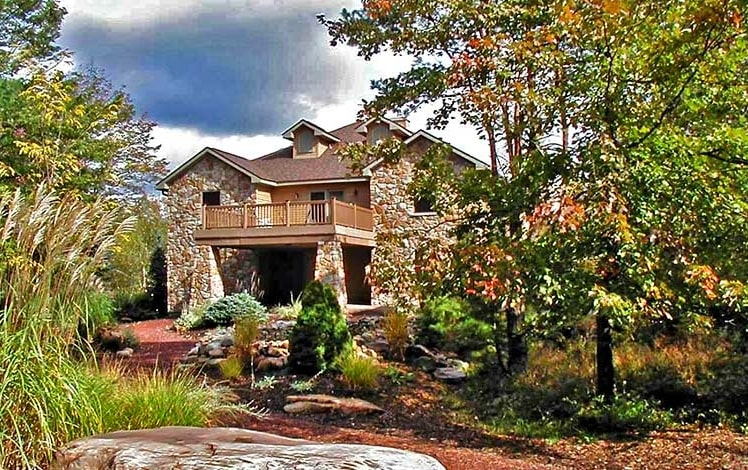 The Inn at Hickory Run exterior surrounded by trees