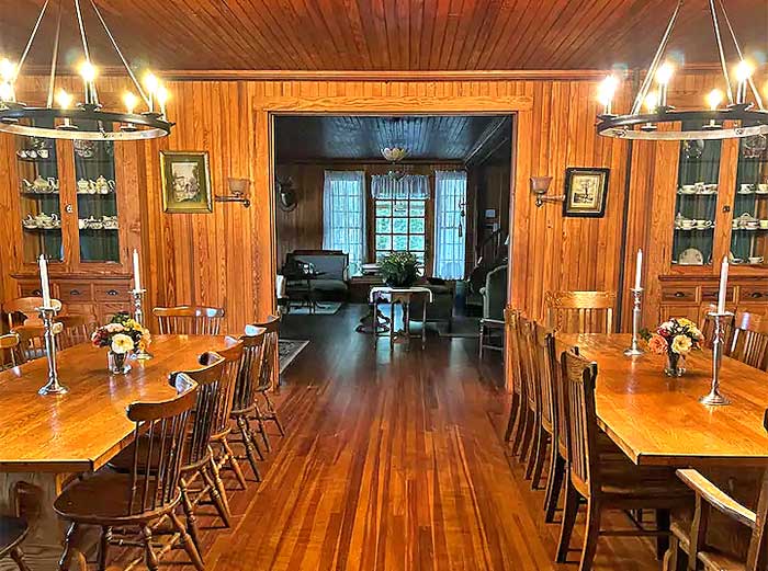 The Lodge at Lacawac dining room