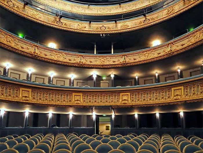 The Tusten Theatre seating and balconies