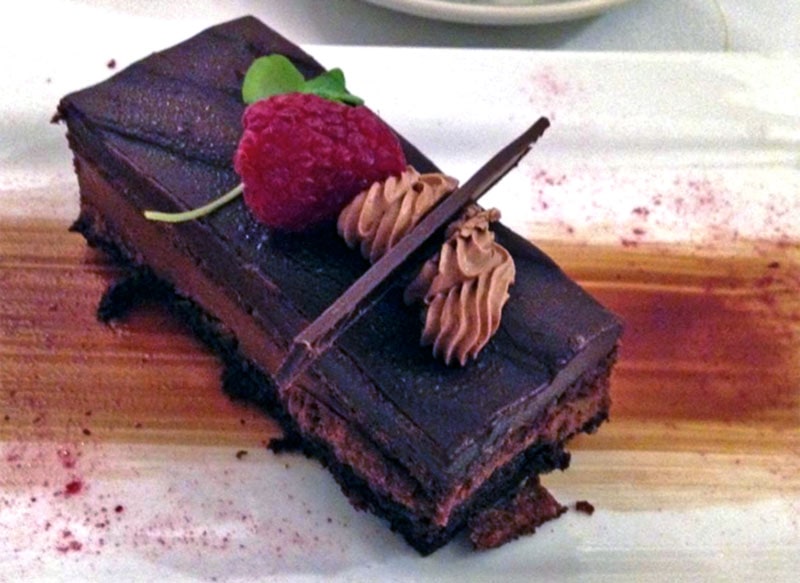 chocolate dessert with strawberry