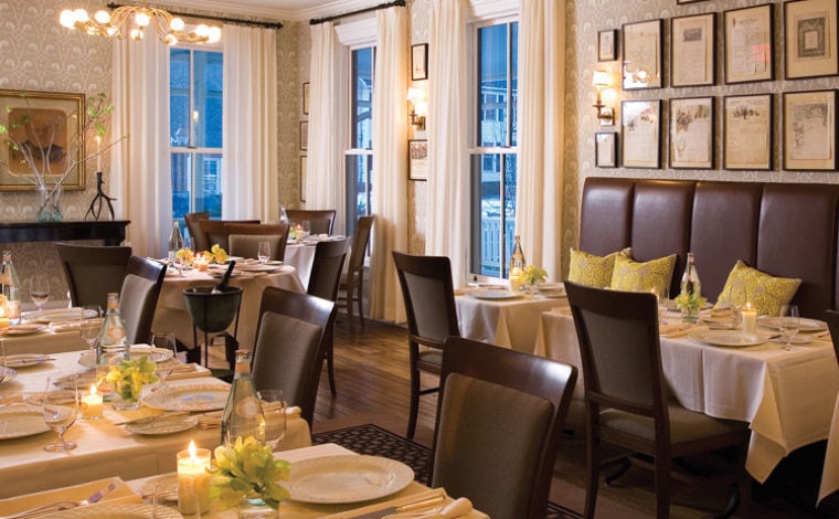 The Delmonico Room dining room and windows