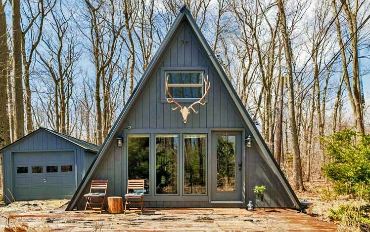 Tiny Antler A-Frame Exterior