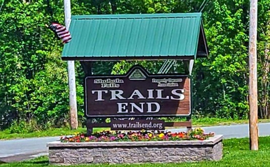 Trails End Campground community sign