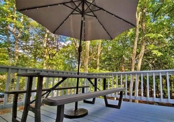 Twin Bears Lodge Deck and Picnic Table