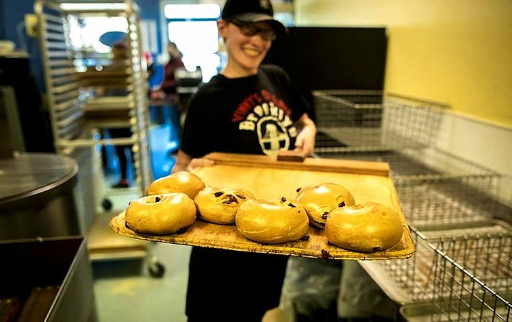 Vinny's Original Brooklyn Bagels jessica baking bagels