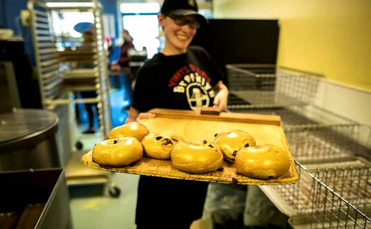 Vinny's Original Brooklyn Bagels jessica baking bagels