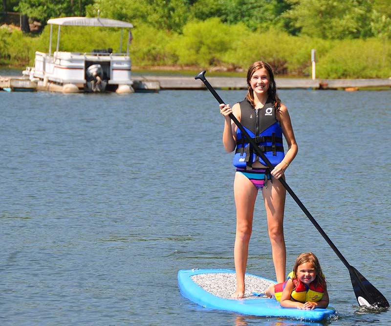 wallenpaupack boat tours and rentals girl on paddleboard