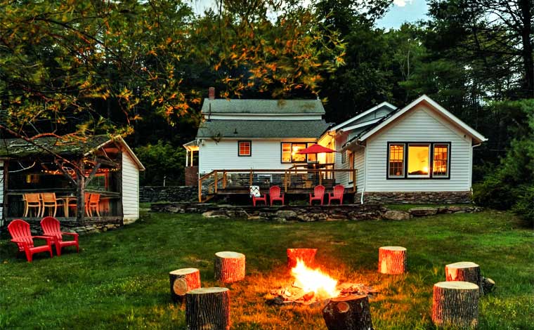 Waterfront 1900s Cabin Exterior