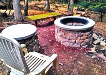 White Haven Log Cabin Fire Pit