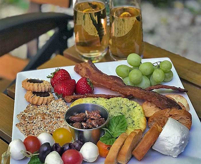 Wild Elder Wine and Cider Co. brunch plate