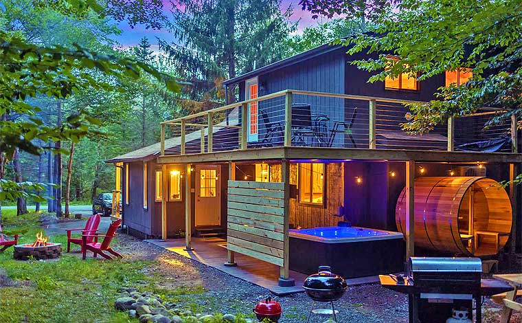 Woodside A-Frame Modern Cabin exterior