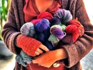 Wool Worth Woman with Yarn