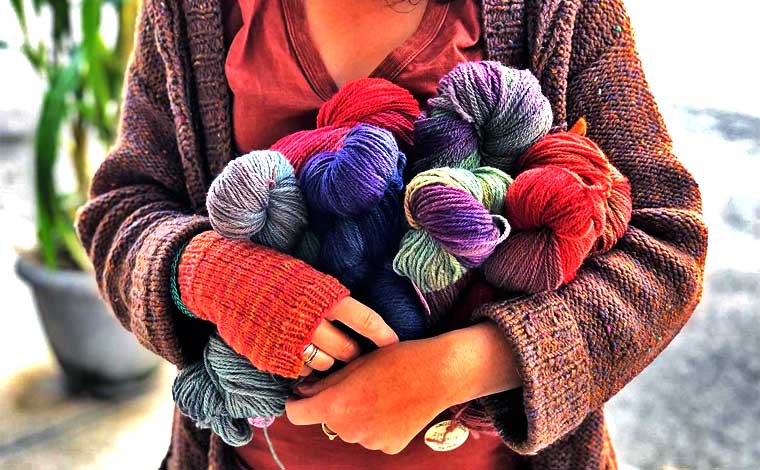 Wool Worth Woman with Yarn