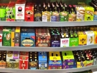 Wyoming County Beverage beer shelves