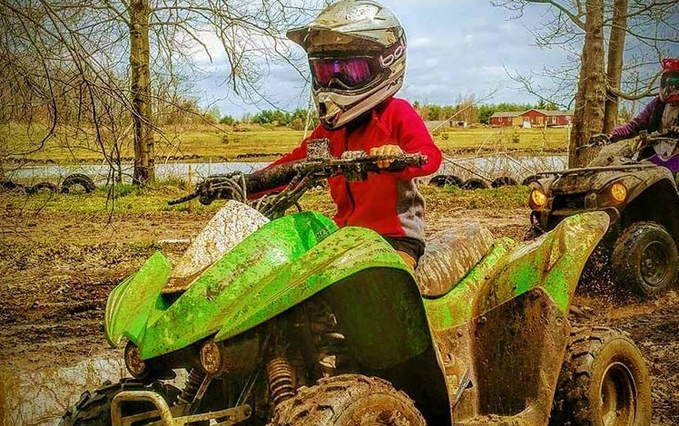 Alvin's OffRoad Playground child on atv trail