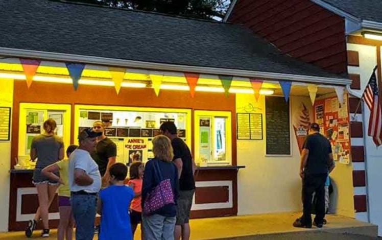 Annies ice cream Jim Thorpe window