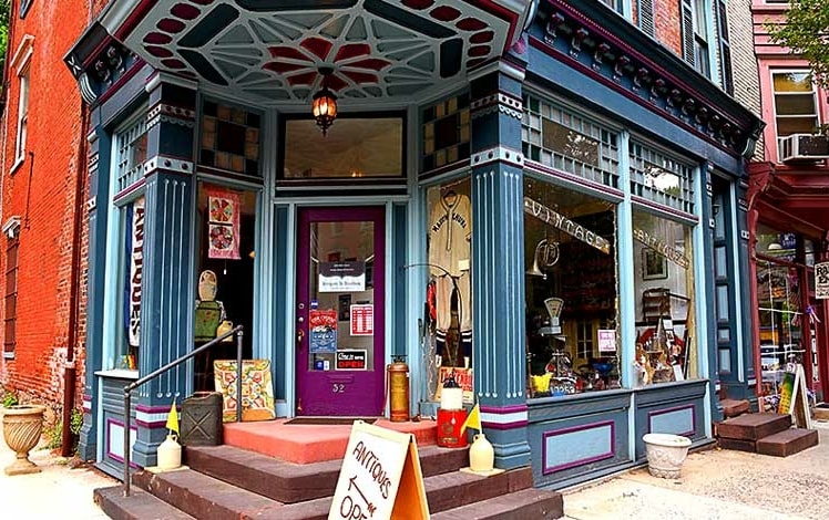 Antiques on Broadway exterior on street