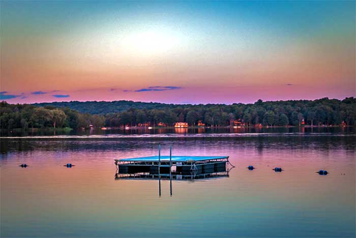 arrowhead lake in the early evening