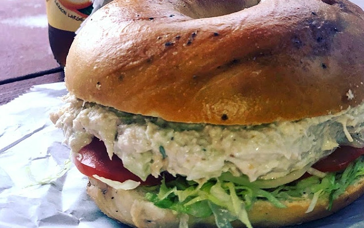 Bagels and Moore bagel tuna sandwich