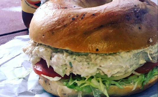 Bagels and Moore bagel tuna sandwich
