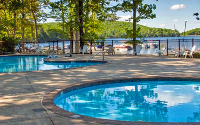 boulder lake club pools with lakeview