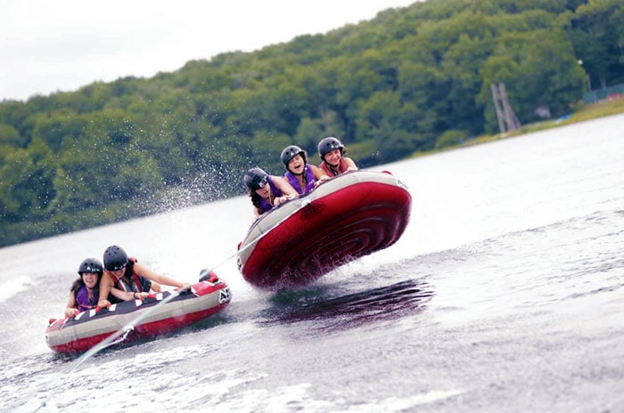 camp-Weequahic-tubing-on-the-lake