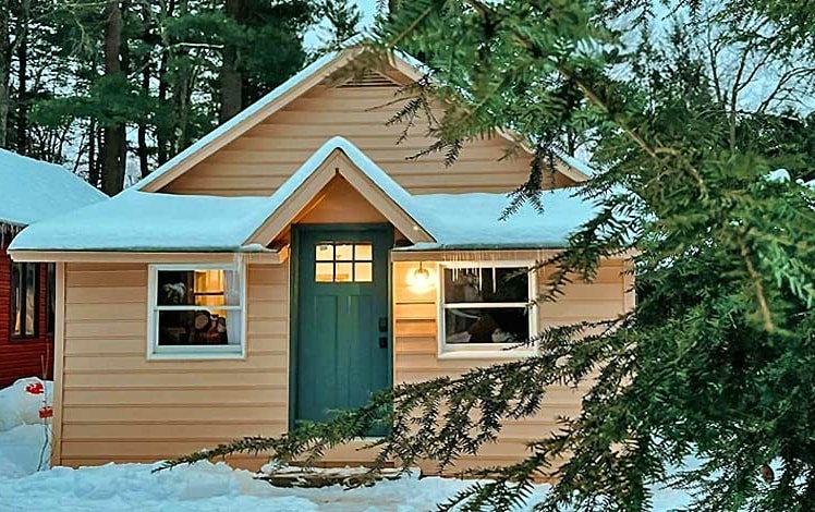 camp pocono pines yellow cottage
