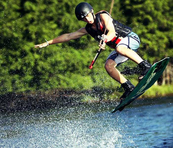 camp-starlight-boy-on-boogie-board-on-lake