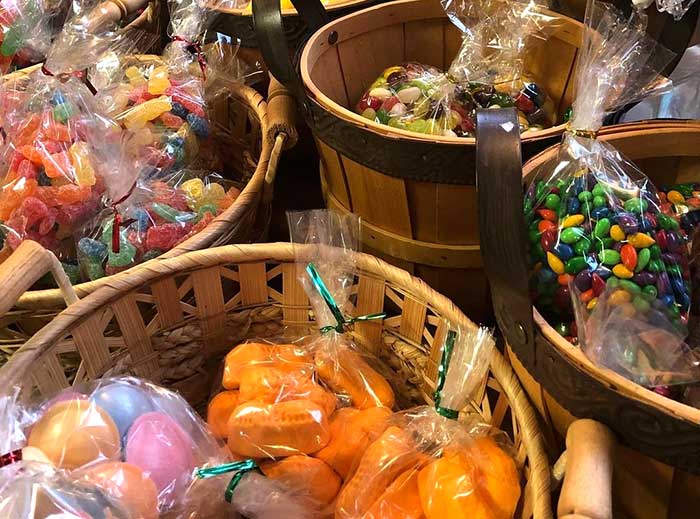 buckets of bulk candy