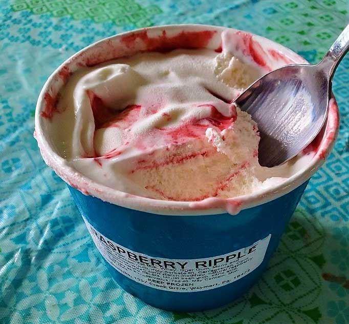 tub of raspberry ripple