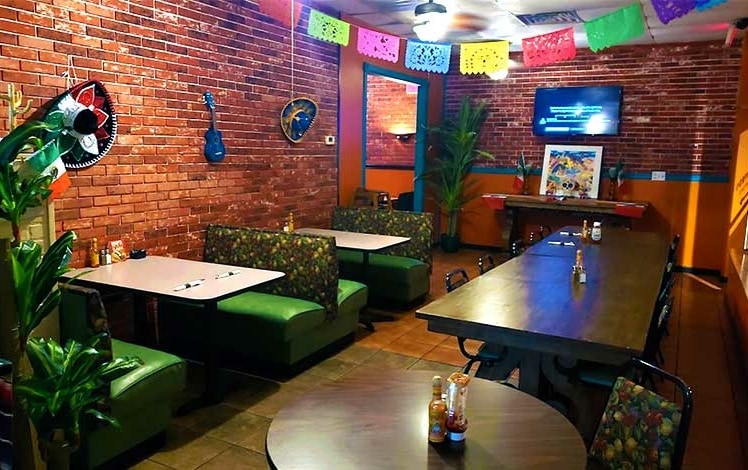 crystal's mexican restaurant interior booths and tables